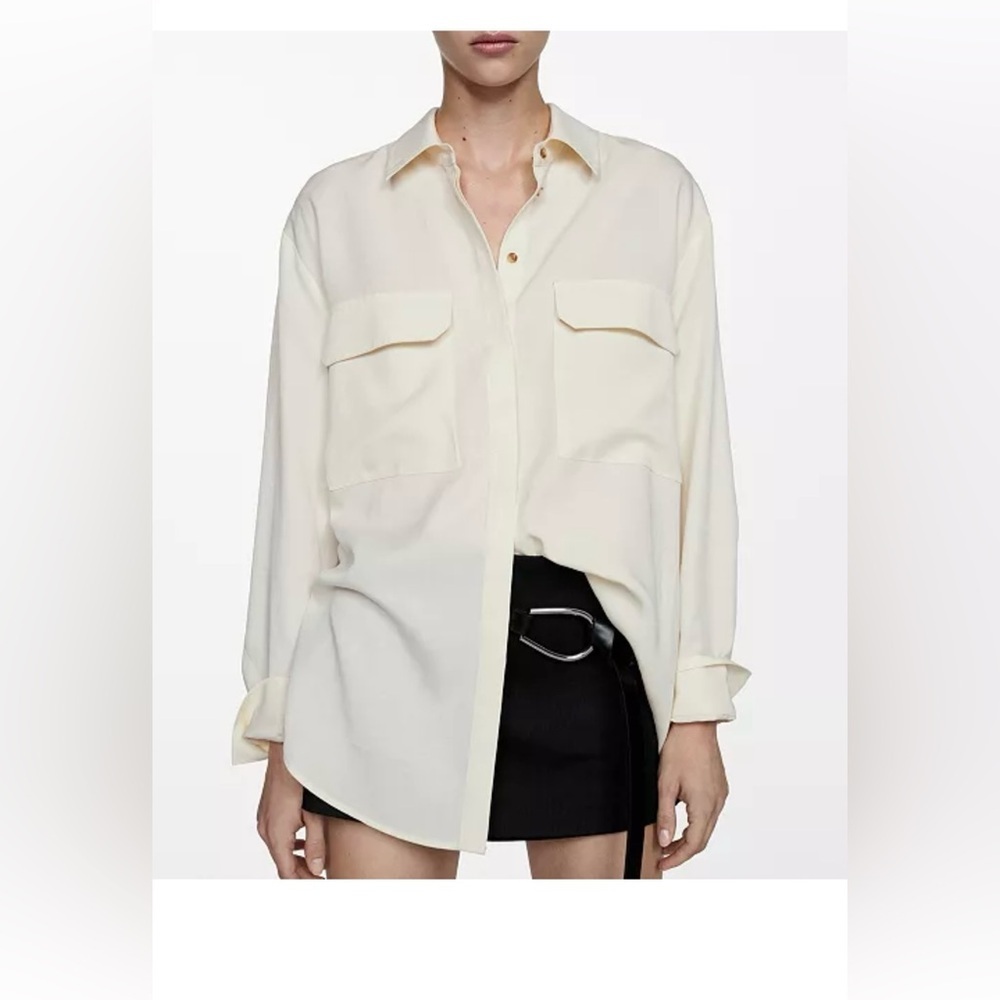 NWT MANGO
Women's Oversized Lyocell Shirt